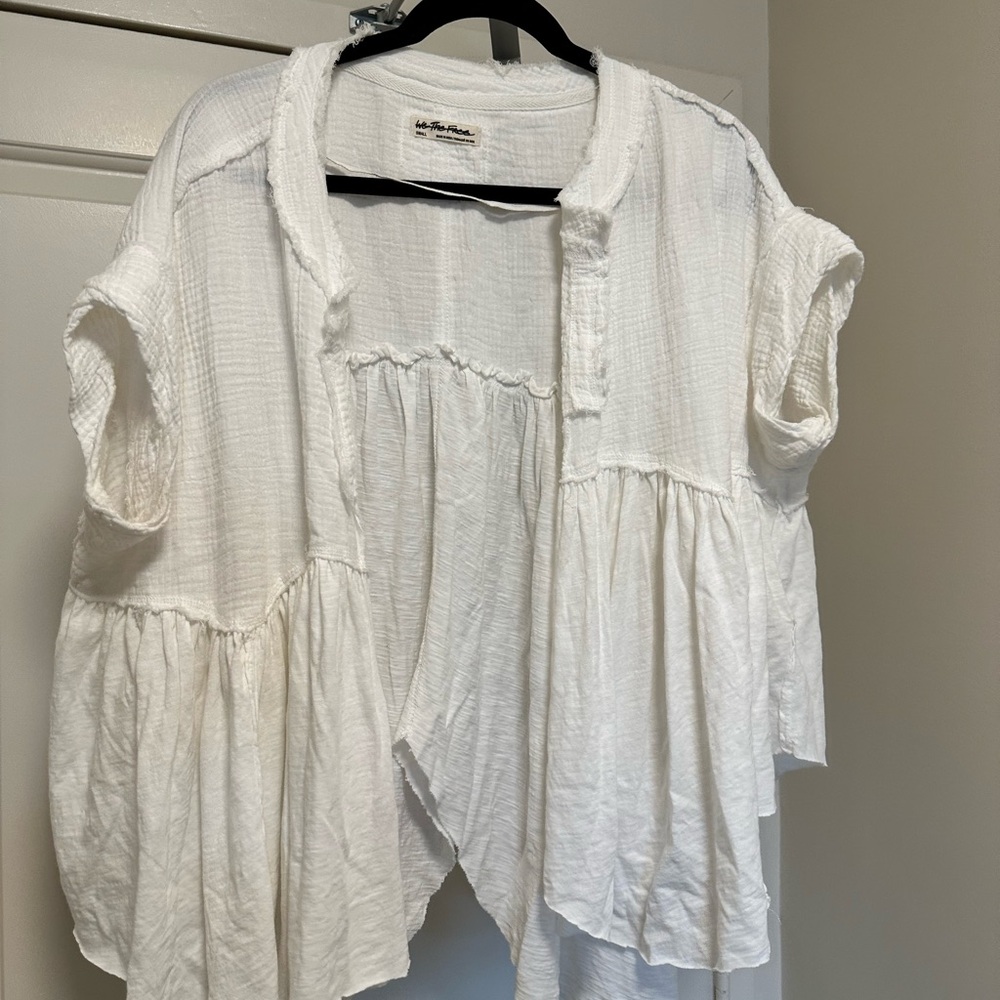 We The Free Loose Fit Asymmetrical Shawl Top